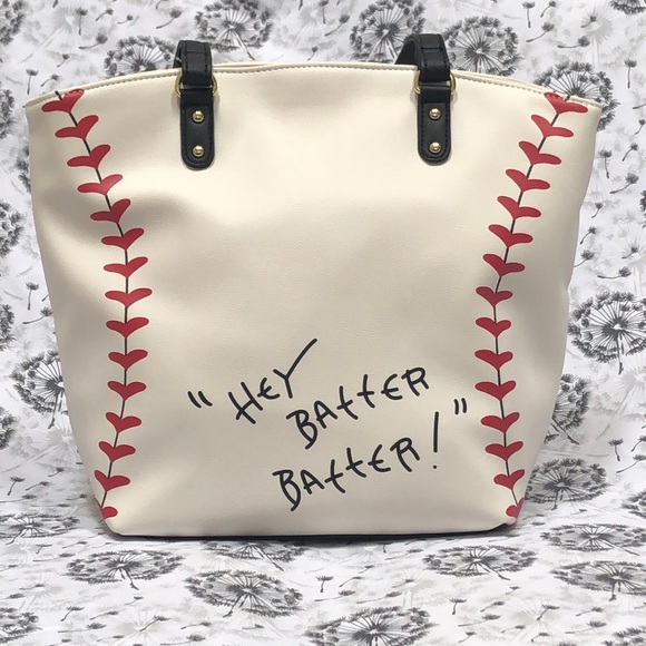 Betsey Johnson Handbags - BETSEY JOHNSON ⚾️BASEBALL⚾️HEY BATTER BATTER TOTE